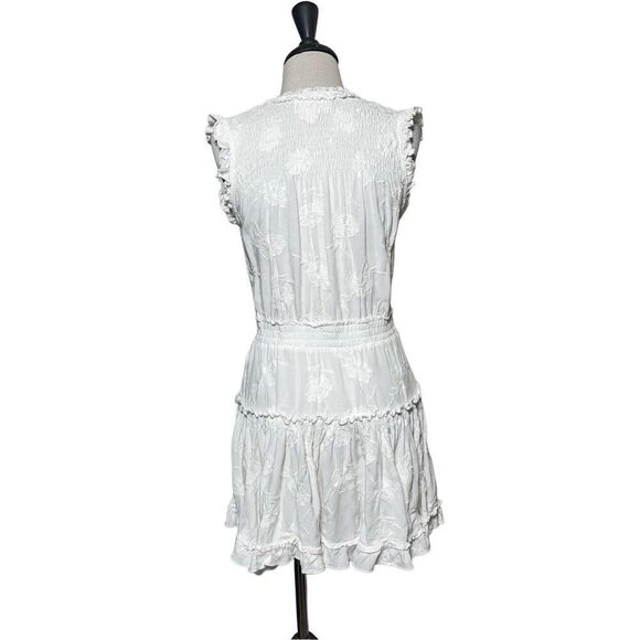 Dear John Sleeveless White Seersucker Mini Dress Size Small - Picture 3 of 4